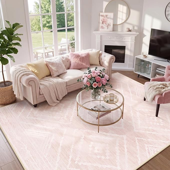 BESTSWEETIE Area Rug 8x10 Rug Machine Washable Non-Slip Low Pile Print Pattern - Image 2