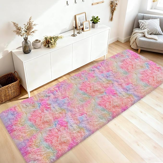 2x10 Feet Tie-Dye Rainbow Unicorn Rug - Image 9