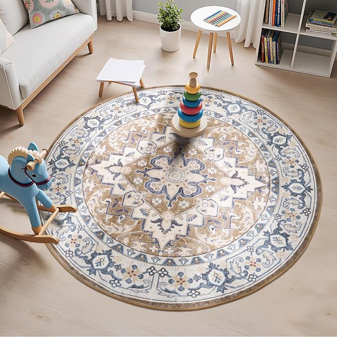 Lessymo 4FT Washable Round Area Rugs - Image 4