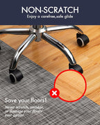 BARoyal Office Chair Mat for Hardwood Floor Under Desk Computer Rolling Chair - Image 2