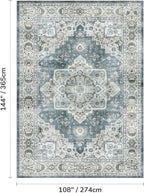 Lessymo Large Area Rugs 9x12 for Living Room, Soft Washable Rug for Bedroom - Image 2
