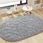 LOCHAS Bedroom Rug 3.3' x 6.2', Soft Oval Throw Rugs Carpet - Image 3