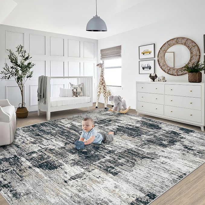 XLUEZ 8x10 Area Rugs for Living Room, Washable Modern Abstract Large Area Rug - Image 7