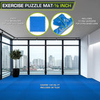 ProsourceFit Exercise Puzzle Mat ½-inch, EVA Interlocking Foam Floor Tiles - Image 2