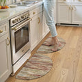 KIMODE Kitchen Mats Cushioned Anti Fatigue, Half Moon Abstract Kitchen Rugs by StayinComfortCookwithJoy