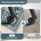 48"x72" Office Chair Mat for Hardwood Tile Floor, Under Desk Carpet Protector - Image 4