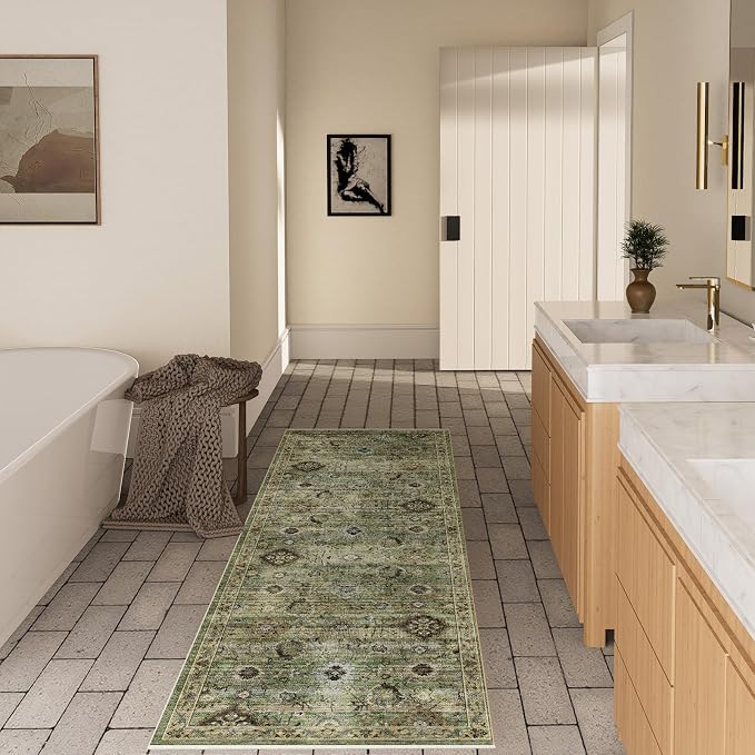 Washable Runners for Hallways Kitchen Rugs: 2'x10' Runner Rug Stain Resistant - Image 5