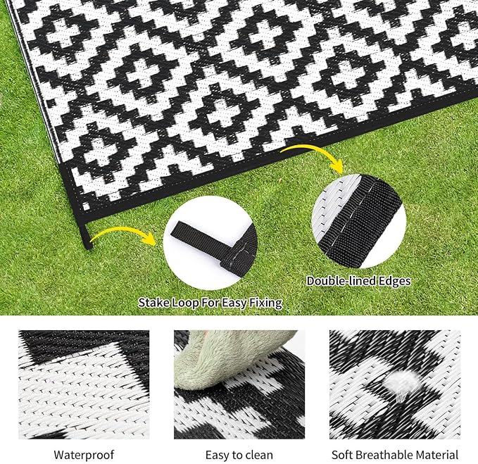 Outdoor Patio Plastic Straw Rug - Image 6