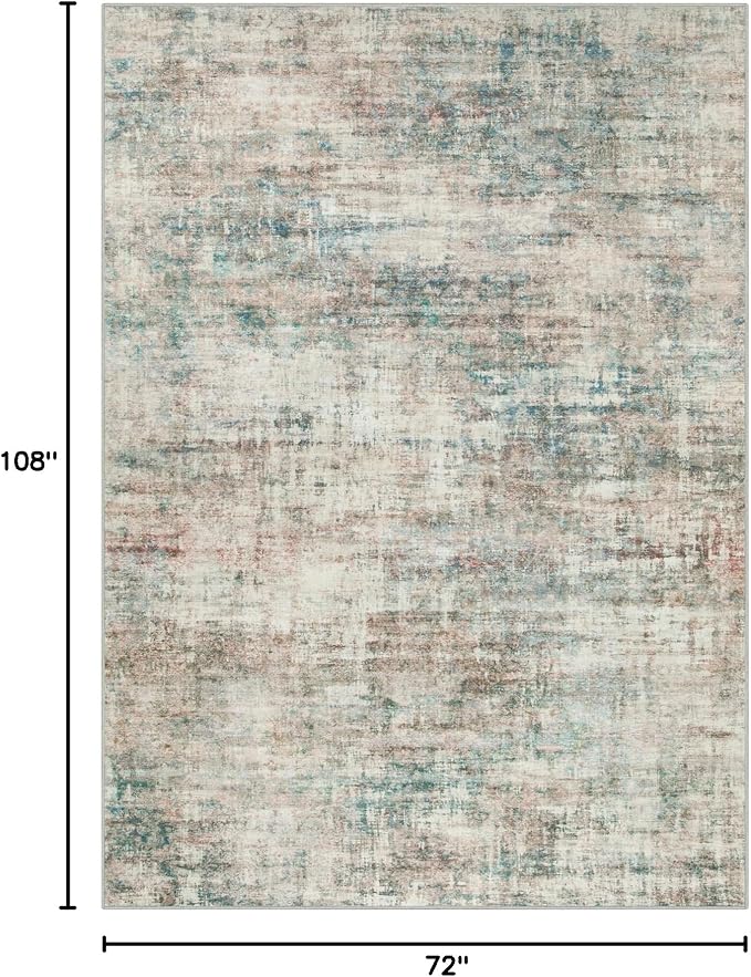 6x9 Area Rugs Washable Rug: Large Modern Abstract Living Room Rug Soft - Image 2