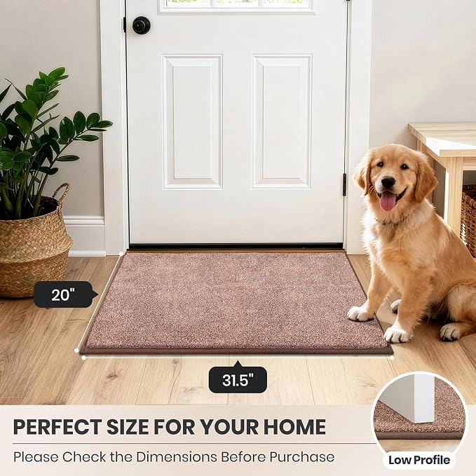 PURRUGS Dirt Trapping Door Mat 20" x 31.5", Non-Slip Machine Washable Entryway - Image 8