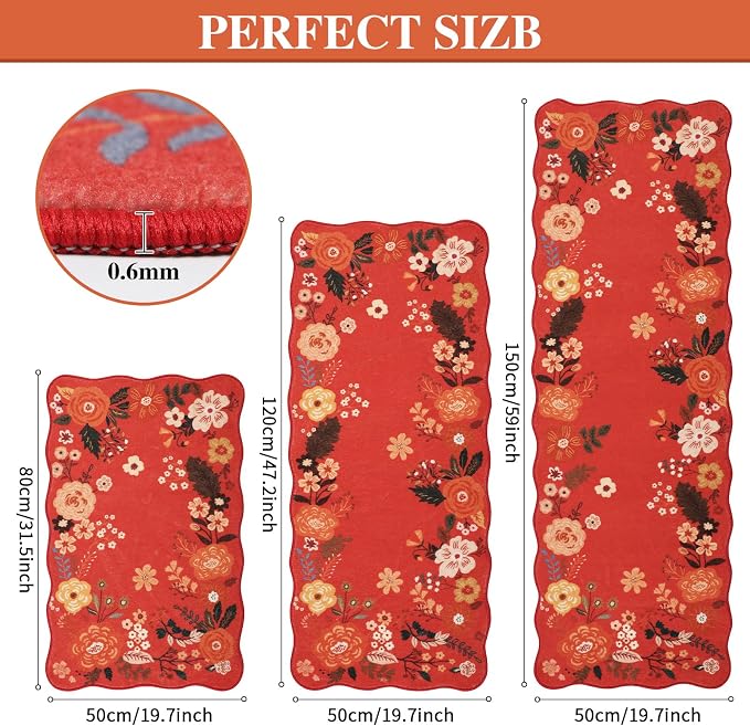 Kitchen Rug Mat Sets 3PC, Cushioned Anti Fatigue Mat Non Slip Washable Kitchens - Image 3