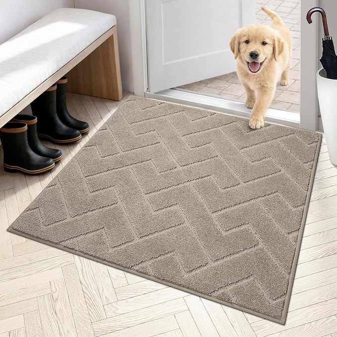 PURRUGS Dirt Trapping Door Mat 36" x 36", Non-Slip Machine Washable Entry Rug by PURRUGS