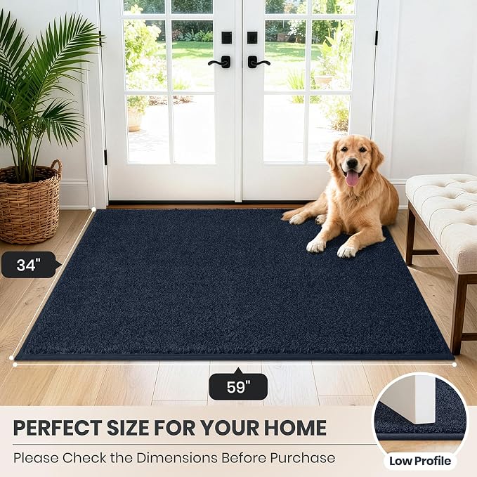 PURRUGS Dirt Trapping Door Mat 34" x 59", Non-Slip Machine Washable Entryway Rug - Image 8
