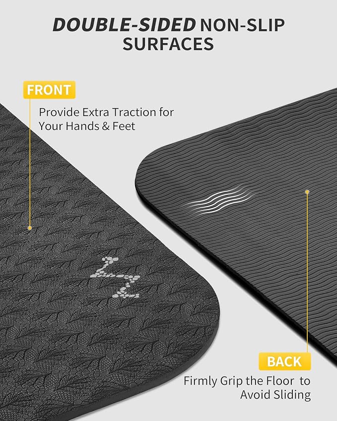 CAMBIVO Yoga Mat 72" x 48" Large Workout Mat - Image 4