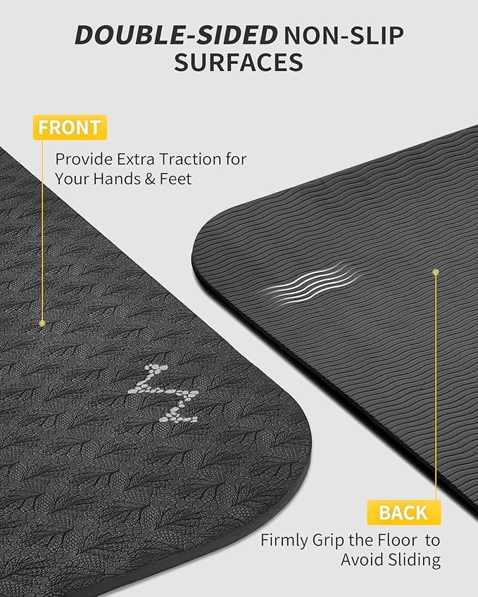 CAMBIVO Yoga Mat 72" x 48" Large Workout Mat - Image 4