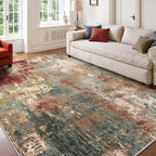 RELEANY Washable Area Rugs 6'x9' Non-Slip Modern Abstract Soft by RELEANY
