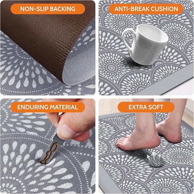 Mattitude Kitchen Mat, 17.3x39in Heavy Duty Ergonomic Comfort Foam Standing - Image 3