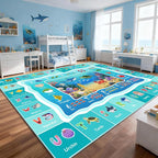 ABC Kids Ocean Rug for Playroom, 8x10 ft Alphabet Classroom Rug, Educational - Image 9