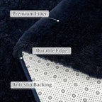 BENRON Navy Blue Fluffy Rugs for Living Room Bedroom 4x6, Soft Plush Fuzzy - Image 6
