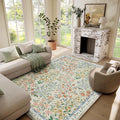 Machine Washable Rugs for Living Room: 6x9 Area Rugs for Bedroom Vintage Stain by palohom