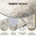 10x12 Area Rug Living Room Rug: Washable Modern Abstract Soft Thin Rug Indoor - Image 6
