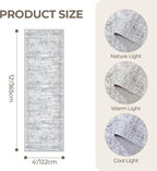 4x12 Runner Rug for Hallway, Low-Pile Wide Runner for Entryway, Long Washable - Image 2