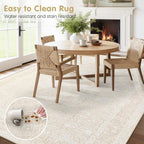 Washable Rug 8x10 Area Rugs: Vintage Floral Rugs - Image 8