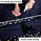 PAGISOFE Navy Blue Runner Rug 2x6, Fluffy Dark Blue Rugs - Image 6