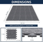 20 Pieces Sound Absorbing Interlocking Floor Mats, 11.8 x 11.8 x 0.4 inches - Image 3