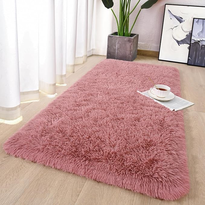 Chicrug Soft Runner Rug for Bedroom Living Room Plush Fluffy Rug 2x4 Feet - Image 5