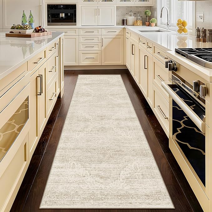 Kitchen Runners Rug 2.5x8 with Non-Slip Backing, Vintage Washable Runner Rugs by Unknown