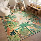 LIVEBOX Boho 8x10 Area Rugs for Living Room, Washable Soft Jungle Animal Print - Image 2