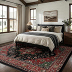RELEANY Area Rugs Large 9'x12' Washable Non-Slip, Floral Vintage Distress - Image 2