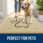 OLANLY Dog Door Mat for Muddy Paws 36x24, Paw Print Design, Absorbs Moisture - Image 6