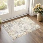 UERMEI 2x3 Entryway Area Rug: Washable Neutral Modern Abstract Small Rug by UERMEI