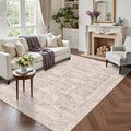 Latte&Fog Washable Beige Rugs for Bedroom, Vintage 5x7 Area Rug for Living Room by LatteFog