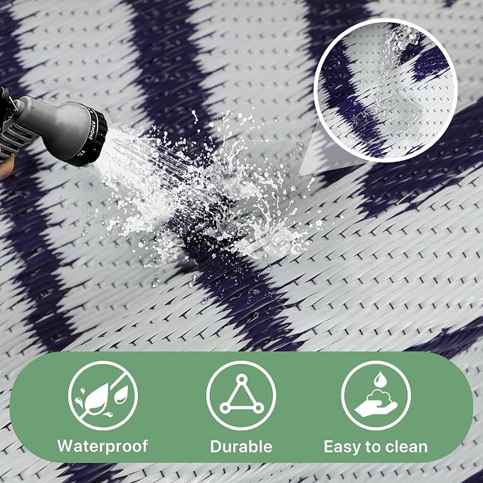 GENIMO Waterproof Outdoor Rug 5' x 8' - Image 5