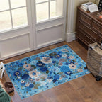 Floral Washable Rug for Entryway, 2x3 Kitchen Mat Ultra-Thin Soft, Non-Slip - Image 4
