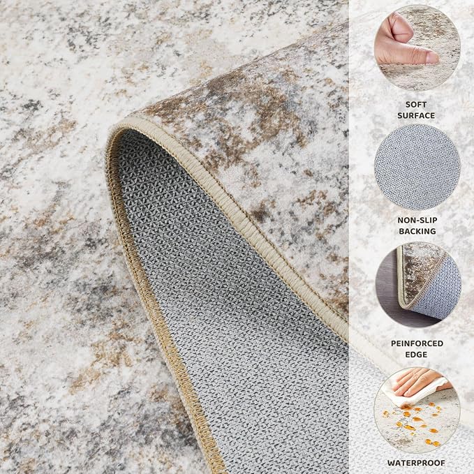 UERMEI 5ft Round Area Rug Living Room Rugs - Image 8