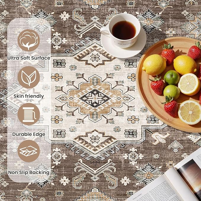 Vintage Living Room Area Rug 2x3 - Image 6