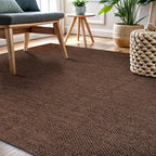 CAMILSON Easy Jute Rug 8x10, Indoor Outdoor Brown Color Fiber Area Rugs - Image 6
