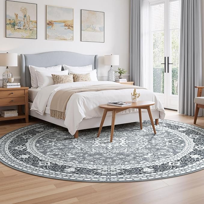 Lessymo Washable 8FT Round Area Rugs - Image 2