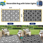 Outdoor Rug 6x9Ft, Solar Powered Outdoor Camping Rug - Image 7