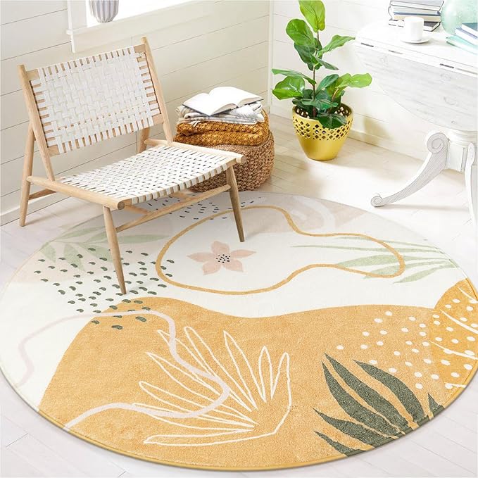 Lahome Boho Round Area Rug 4Ft by Lahome