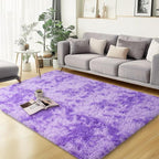 qulint Purple Rugs for Bedroom, Soft Fluffy 3x5 Nursery Rug Shag Fuzzy Small by QULINT