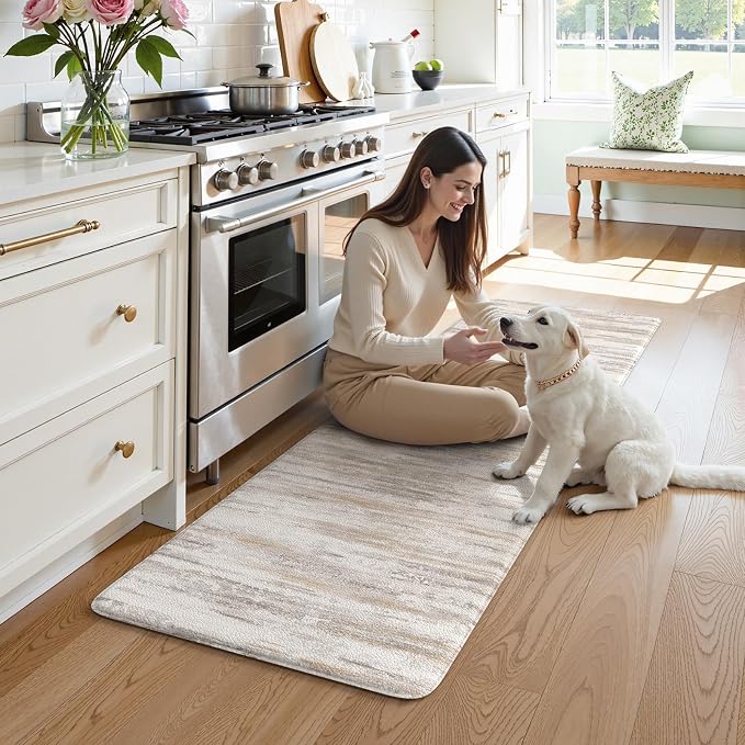 KIMODE Anti Fatigue Kitchen Mats 24"x71", Boho Abstract Kitchen Runner Rugs - Image 9