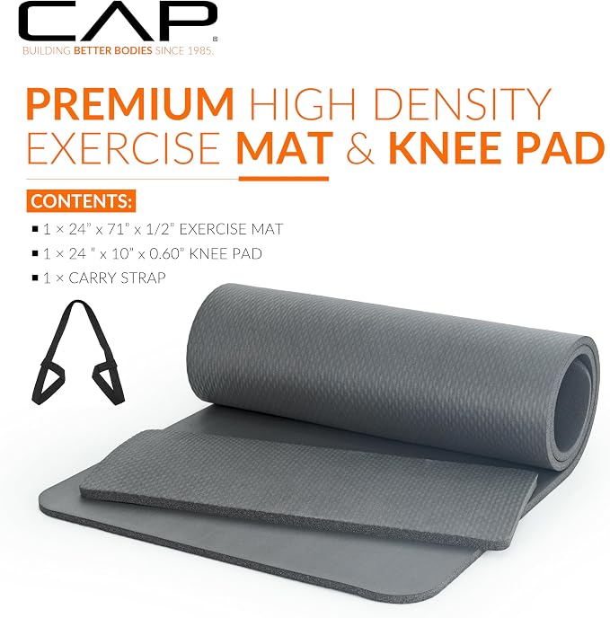 CAP Barbell 1/2-Inch High Density Exercise Yoga Mat - Image 2