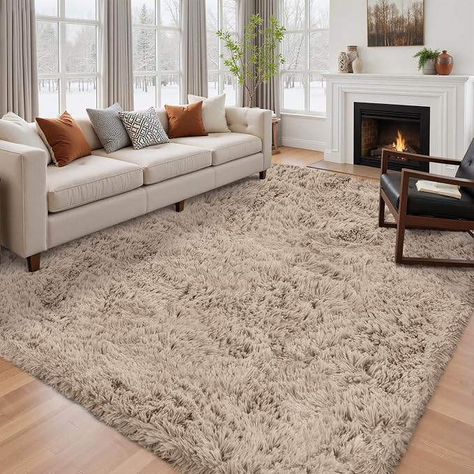 5x7 Area Rug for Living Room: Ultra Soft Fluffy Rug Modern Large Thicked Shag - Image 3