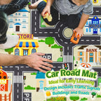 Car Rug Play Mat for Kids Toy Cars, City Road Traffic Playmat for Kid Bedroom - Image 5