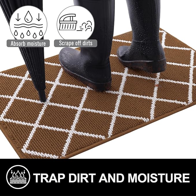 Finchitty Indoor Door Mat, Dirt Resistant and Absorbent, Low-Profile, Washable - Image 2